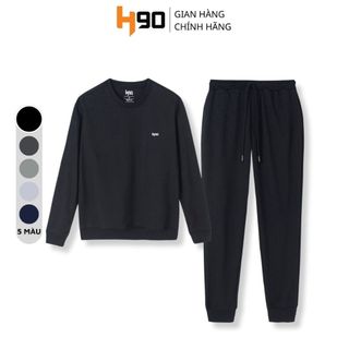 Bộ Đồ Nỉ Nam H90, Set Quần Áo Chất Nỉ Da Cá 3 Màu Kiểu Dáng Regular Thể Thao, Trẻ Trung, Năng Động HLHF002