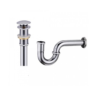 Xi Phông Inox 304 ống xả nhấn chậu Lavabo rửa mặt Inox Xả chữ P