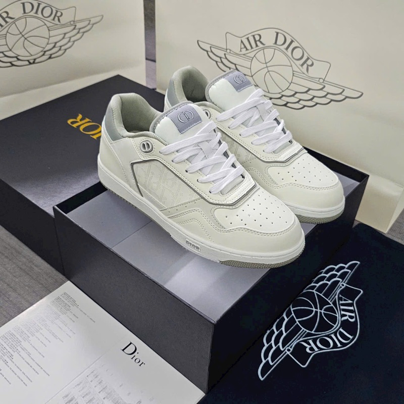 Giày Dio B27 Low White Grey Trắng Xám Da Thật Cao Cấp