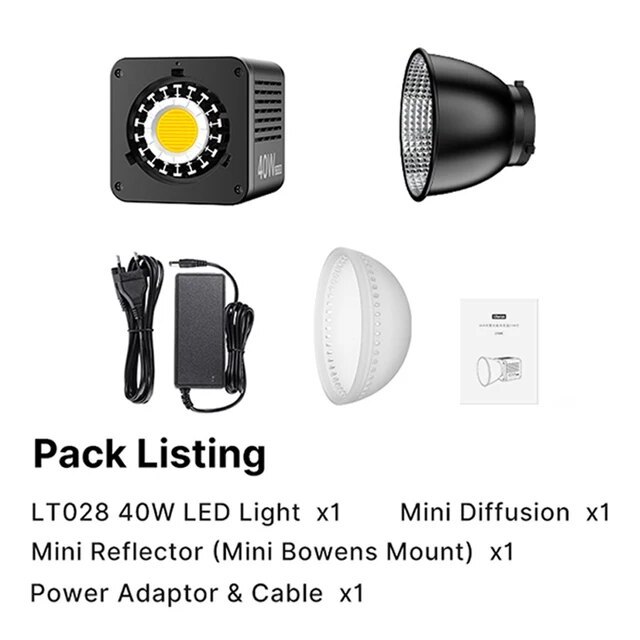 ULANZI LT028 40W  - Đèn COB Mini Di Động, Công Suất 40W, Dung Lượng 3400mAh