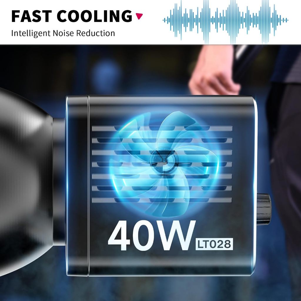 ULANZI LT028 40W  - Đèn COB Mini Di Động, Công Suất 40W, Dung Lượng 3400mAh