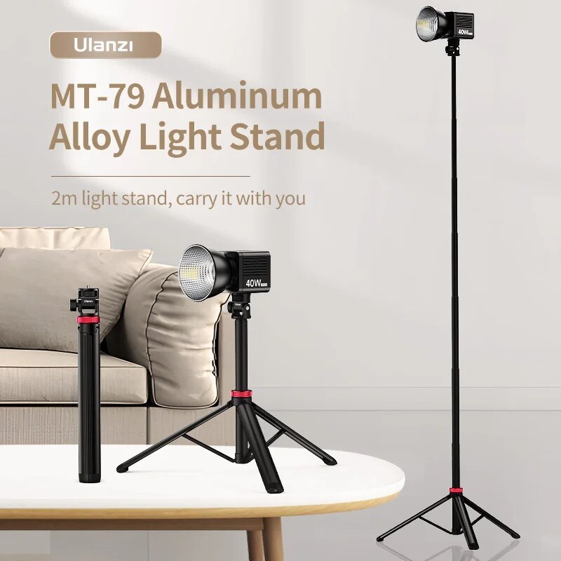 ULANZI MT-79  - Chân Tripod Đa Năng Cao Tối Đa 2m Dành Cho Đèn LED / Điện Thoại