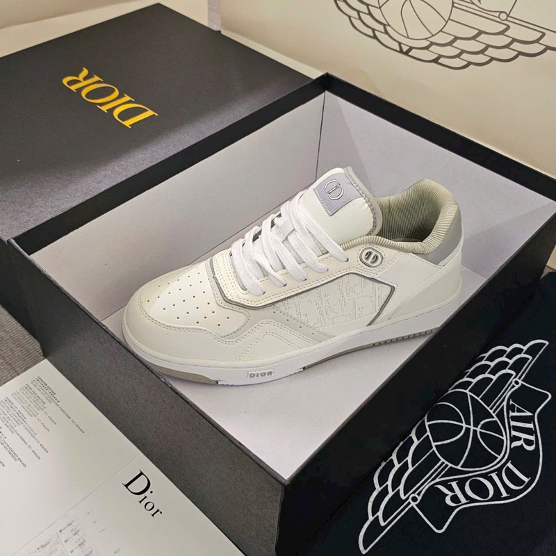 Giày Dio B27 Low White Grey Trắng Xám Da Thật Cao Cấp