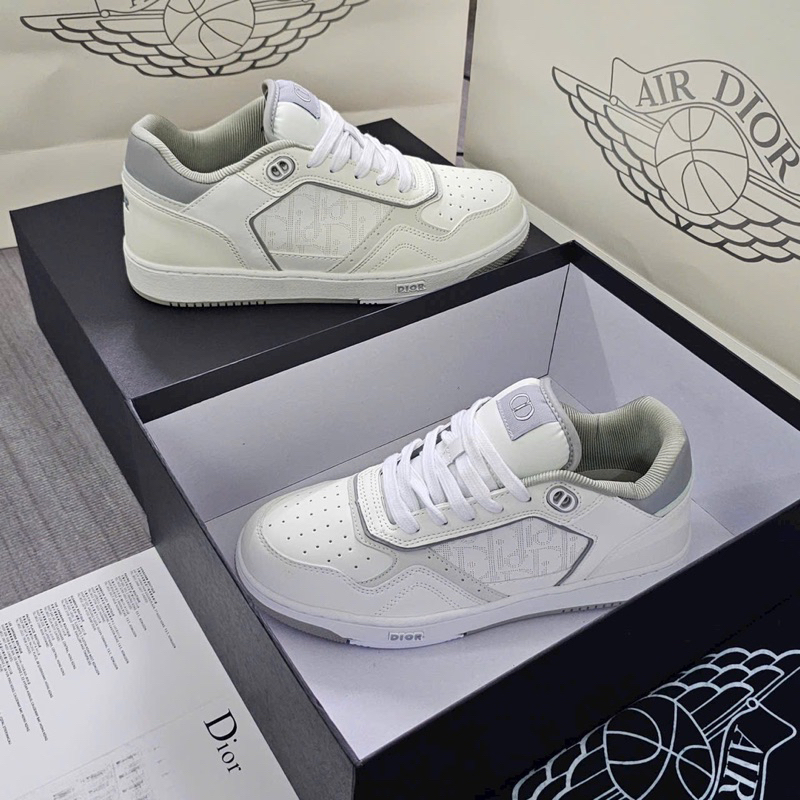 Giày Dio B27 Low White Grey Trắng Xám Da Thật Cao Cấp