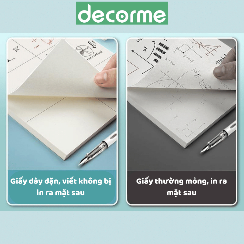 Giấy Nháp, Bản Thảo Phân Vùng Decorme Size B5 80 trang Dành Cho Học Sinh Chuyên Dùng Thi, Giấy Tính Toán Sinh Viên