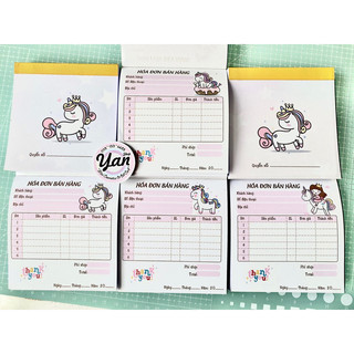 Hóa đơn bán hàng mẫu ngựa pony - size mini kt10*10 - 100 trang