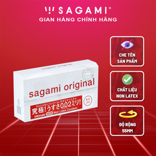 Bao cao su Sagami 002 - siêu mỏng 0.02mm - non latex - hộp 6 chiếc