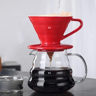 Bộ Bình Phễu Pha Drip V60 Phễu Sứ