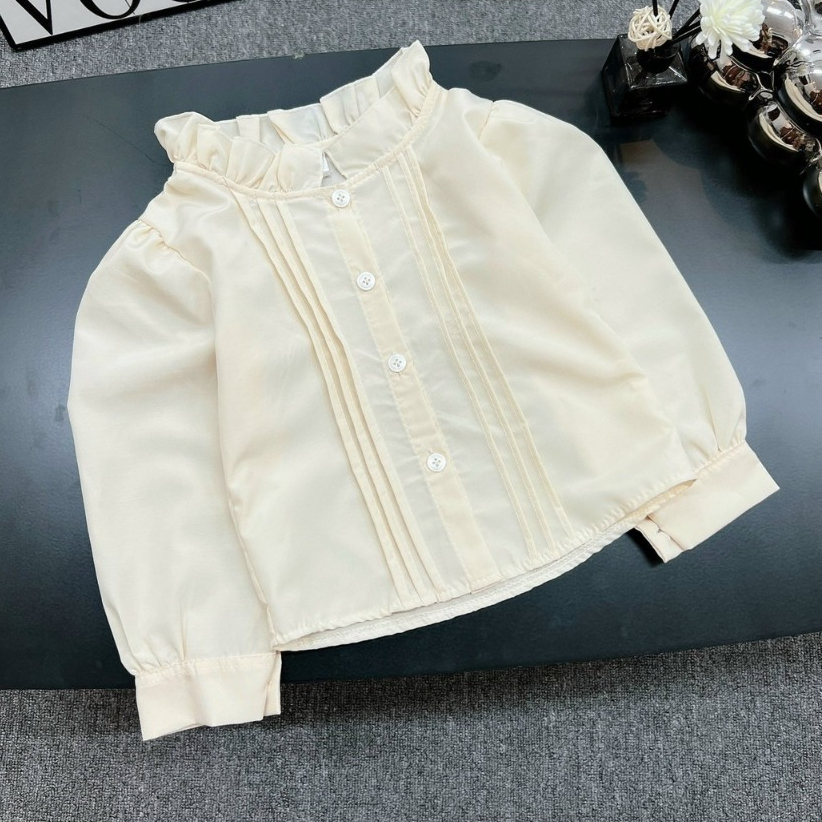 Set Gile Thu Đông 3 Chi Tiết Cho Bé Gái WOWKIDS Chất Dạ Nhung Kèm Váy Xếp Ly Cho Bé Từ 8-28kg