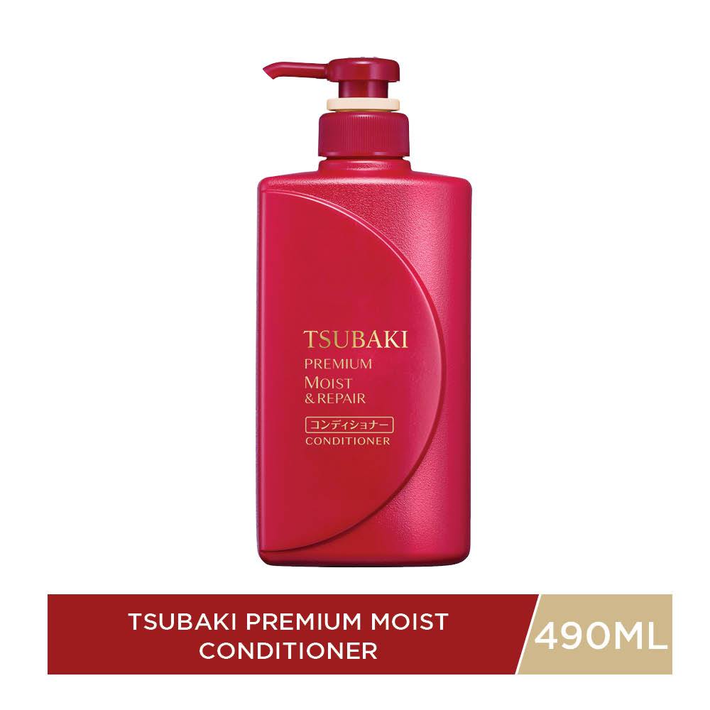 Dầu Xả Tsubaki Premium Moist Conditioner Dưỡng Tóc Bóng Mượt 490ml