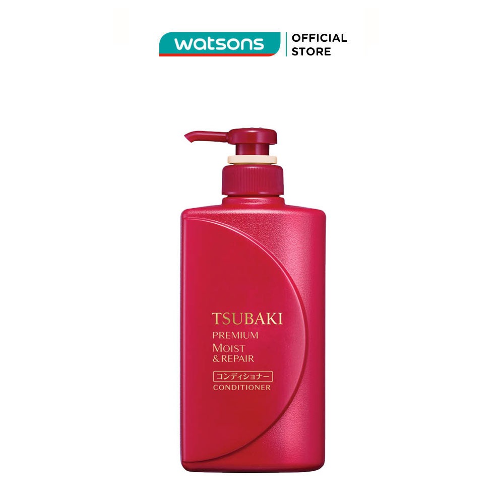 Dầu Xả Tsubaki Premium Moist Conditioner Dưỡng Tóc Bóng Mượt 490ml