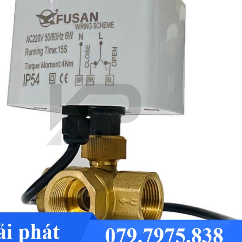 Van bi điện 3 ngã thường đóng mở 3 dây BVE thau FUSAN-Van bi điện 3 ngã đóng mở nước – BVE – Thường đóng (MẪU MỚ)