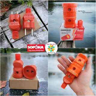 Bộ phích cắm phích nối chịu nhiệt chịu tải cao cấp 3000W Sopoka