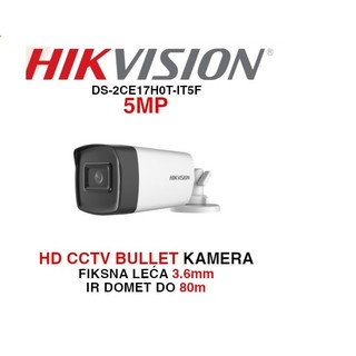 Camera hd-tvi 5mp hikvision ds-2ce17h0t-it5f hồng ngoại 80m - hàng chính hãng