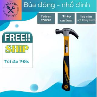 Búa đóng - nhổ đinh tolsen 25030, búa sừng dê cán nhựa