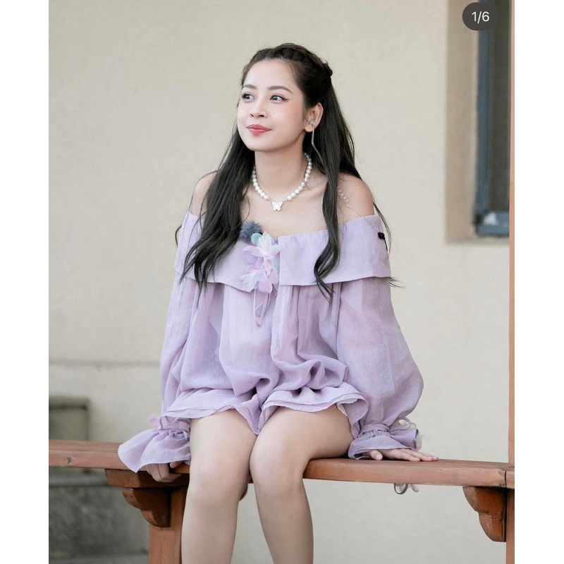 💐 𝐧𝐞𝐰 𝐢𝐧 - ONO DRESS 💜✨ ĐẦM TƠ BÈO TÍM
