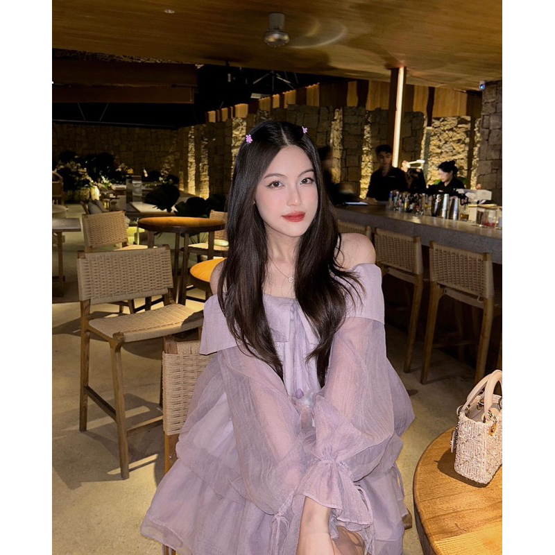 💐 𝐧𝐞𝐰 𝐢𝐧 - ONO DRESS 💜✨ ĐẦM TƠ BÈO TÍM