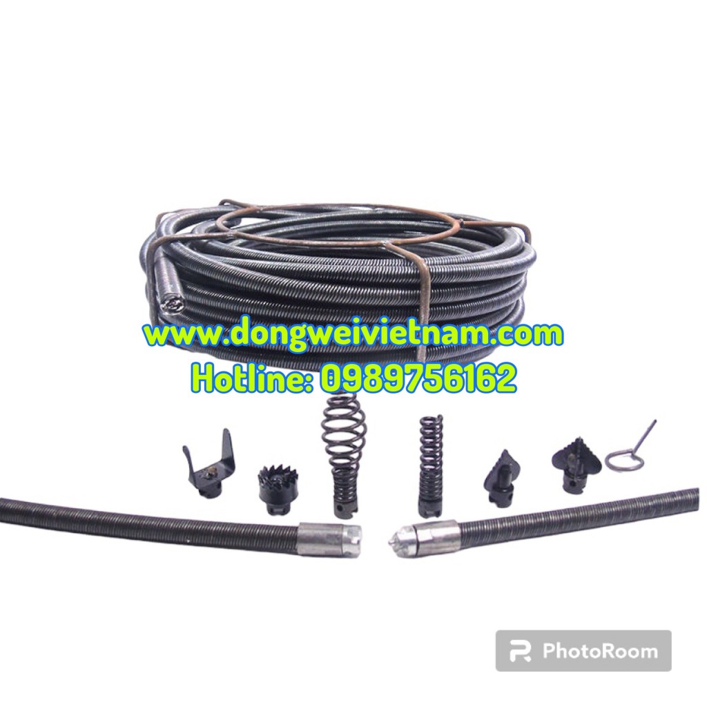 Dây cáp 12mm thông cống chuyên nghiệp hiệu quả cao dùng máy khoan