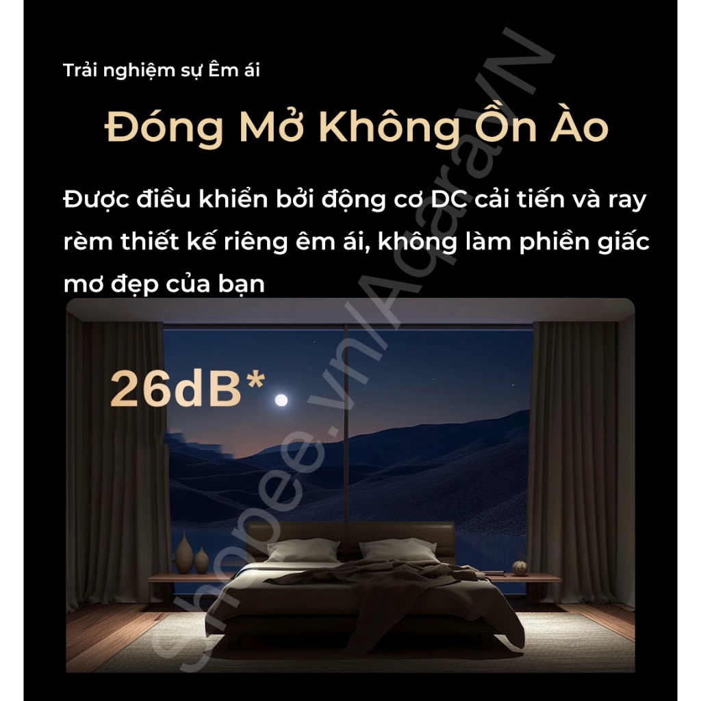 Động cơ rèm Aqara C3 - Momen xoắn 2Nm kéo vải nặng 80Kg, Tùy chỉnh tốc độ kéo, Dừng thủ công bằng tay, Vận hành êm ái