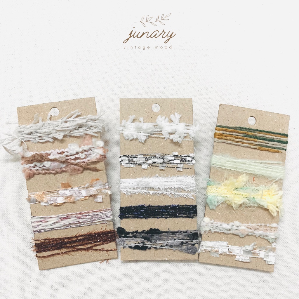 Junarystudio - Chiết 5m hoặc set mix sợi yarn chỉ nhiều mẫu trang trí journal hoặc đan len may vá