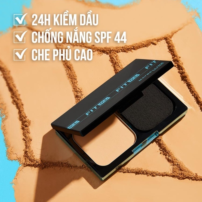 Phấn Nền Kiềm Dầu, Chống Nắng SPF44 Maybelline Fit Me Skin-Fit Powder Foundation (9g)