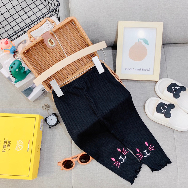 Quần legging mèo cho bé 8-18kg