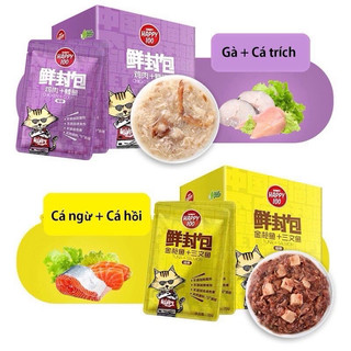 [Combo 12 gói] Pate Wanpy Happy 100 cho mèo gói 70gr