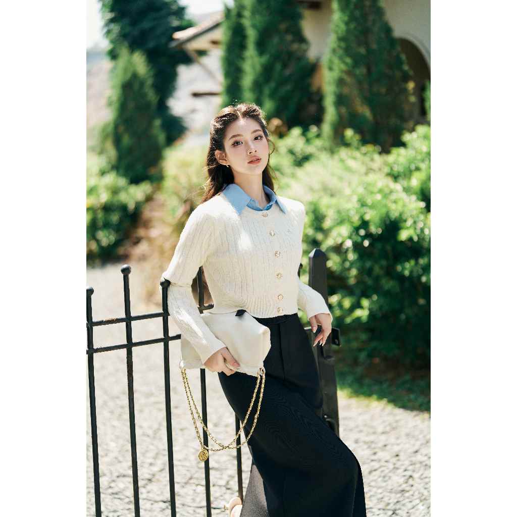 Áo khoác len thừng cropped Ace Academy