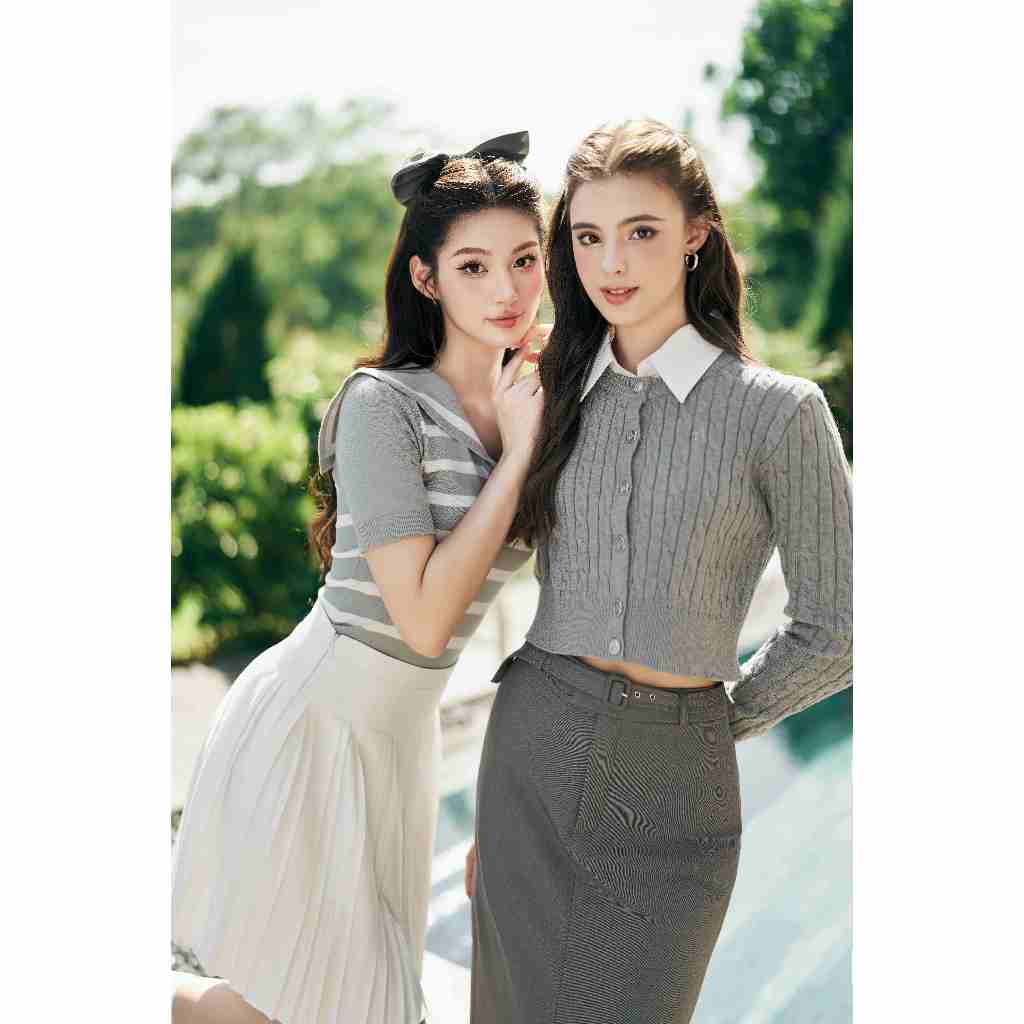 Áo khoác len thừng cropped Ace Academy