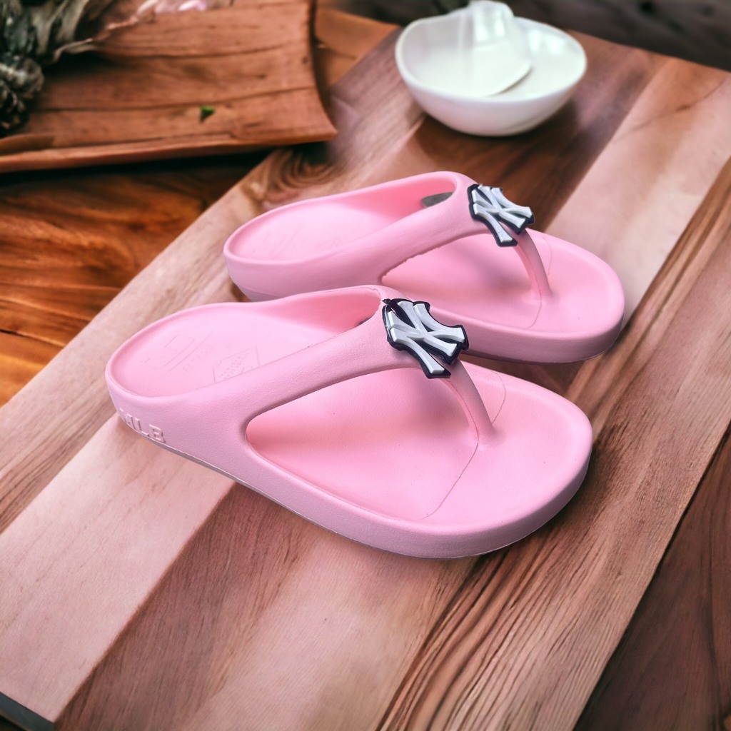 Dép unisex 𝐌𝐋𝐁 mẫu mới 2023 dép kẹp đúc nữ in chữ NY chất xịn đế cao