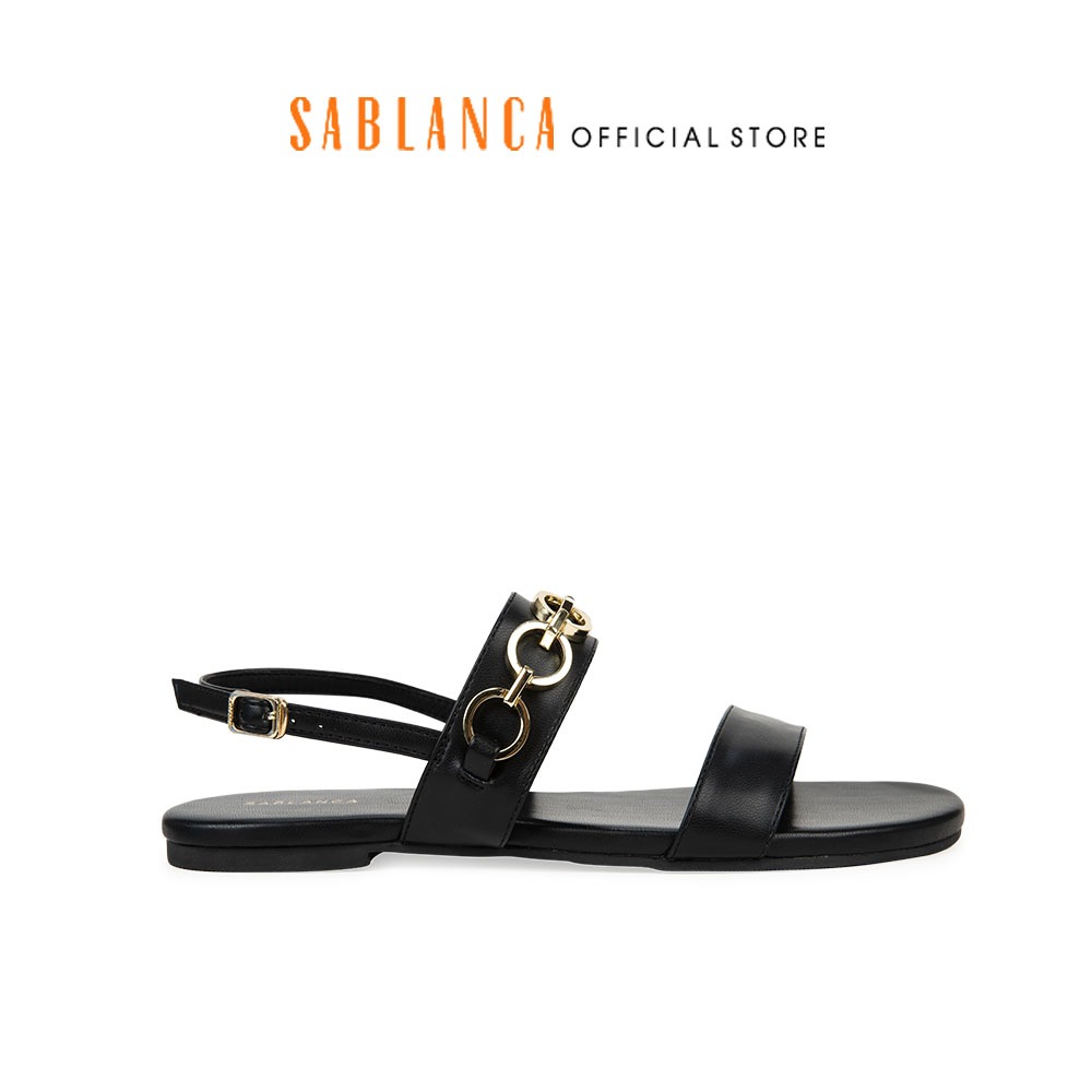 Giày Sandal nữ đế bệt phối xích kim loại SABLANCA SK0059