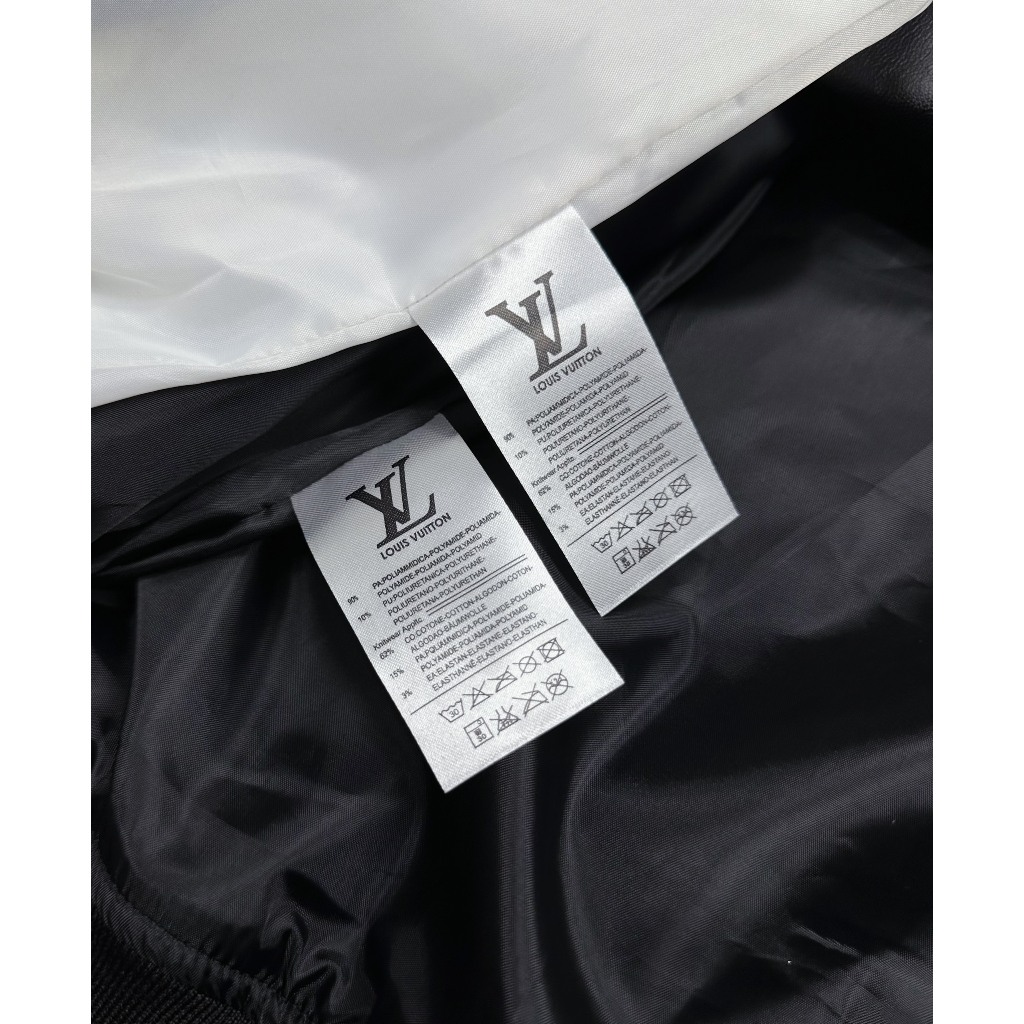 Áo Khoác Da Eo Vì Mix Sọc Tay Da Trắng Siêu Ngầu - Áo Bomber Da Nam Cao Cấp