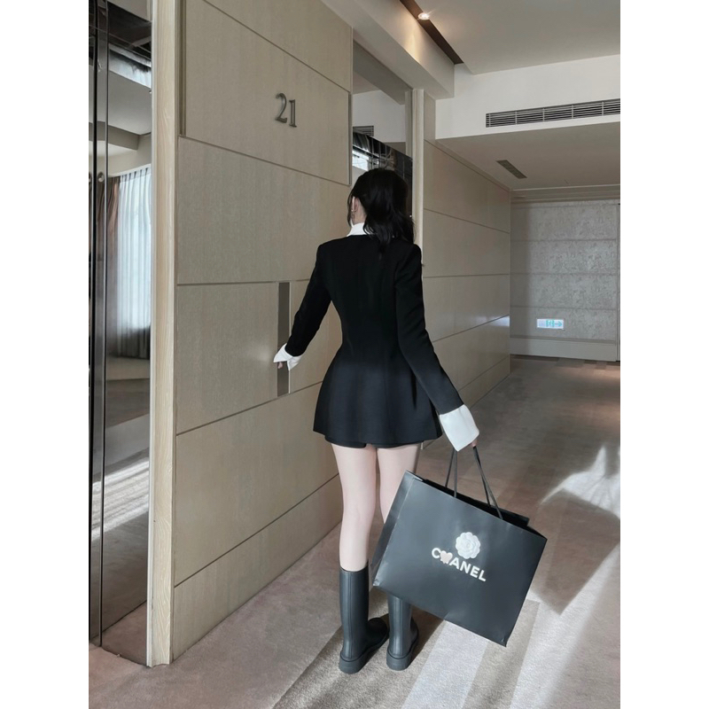 Set vest tay pha quần phối