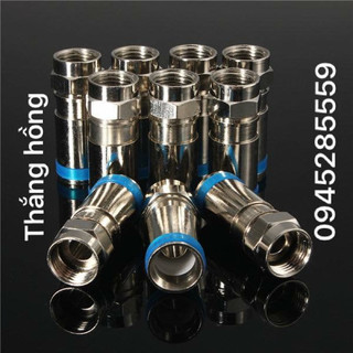 Jack f5 nén ,bóp dọc rg6 cao cấp jack tivi