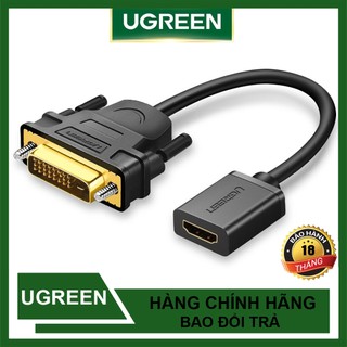 Cáp dvi 24 + 1 ra hdmi đầu cái ugreen 20118 cao cấp