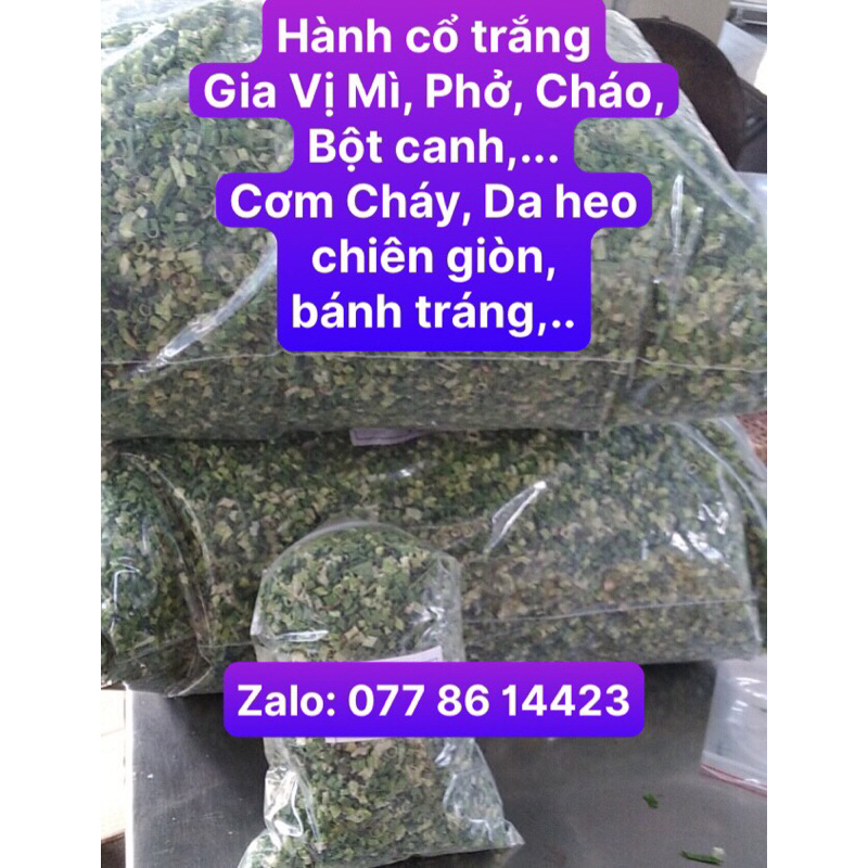 HÀNH LÁ CỔ TRẮNG SẤY KHÔ (5 KG) TÚI HÚT CHÂN KHÔNG