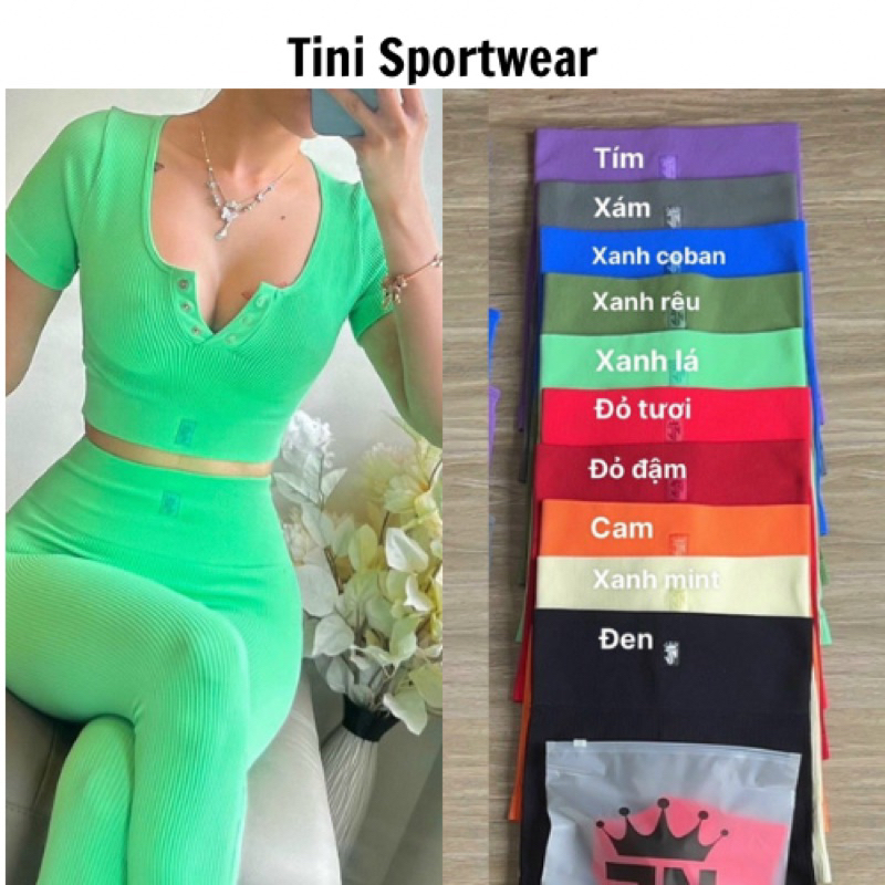 Bộ JN SPORTWEAR Tay Ngắn Hàng Cao Cấp Tập Gym Yoga Quần Dài