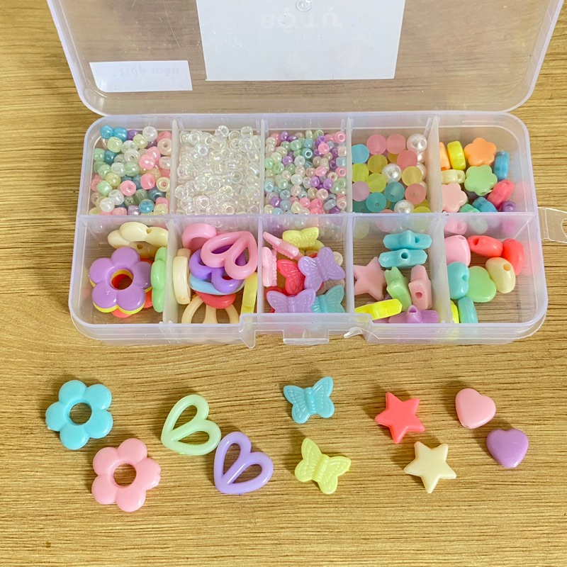 🌈BỘ HẠT CƯỜM  LÀM VÒNG TAY, NHẪN, MÓC KHÓA, DÂY CHUYỀN,...