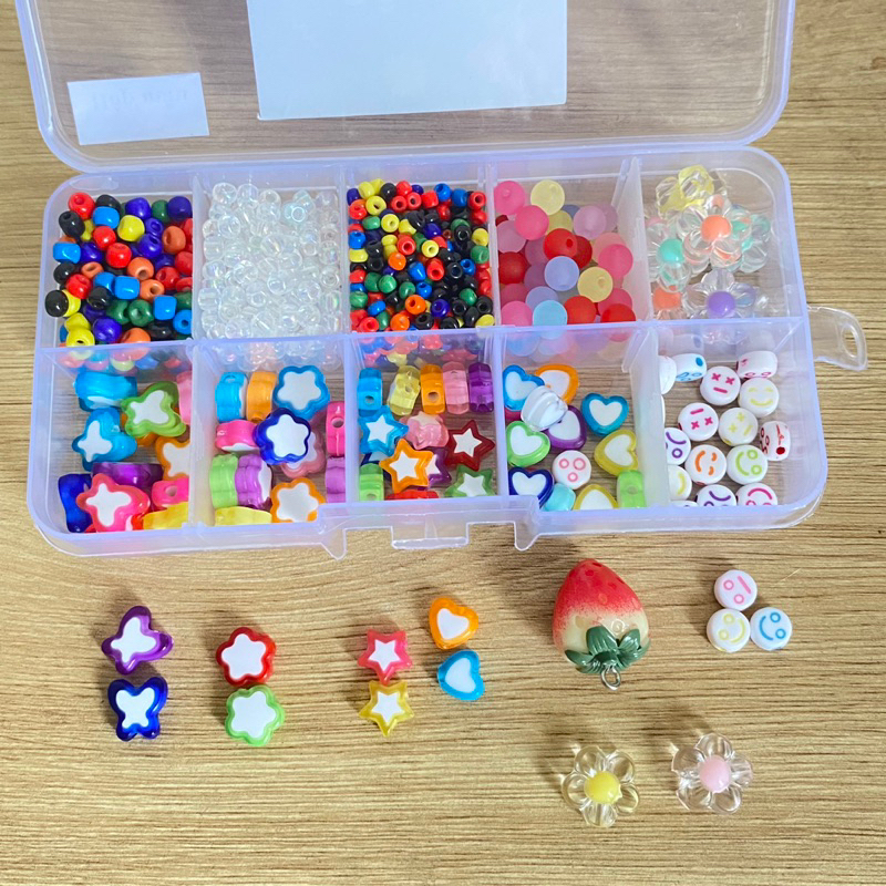 🌈BỘ HẠT CƯỜM  LÀM VÒNG TAY, NHẪN, MÓC KHÓA, DÂY CHUYỀN,...