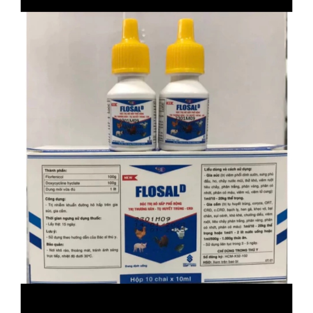 Combo 10 lọ Flosal D 10ml