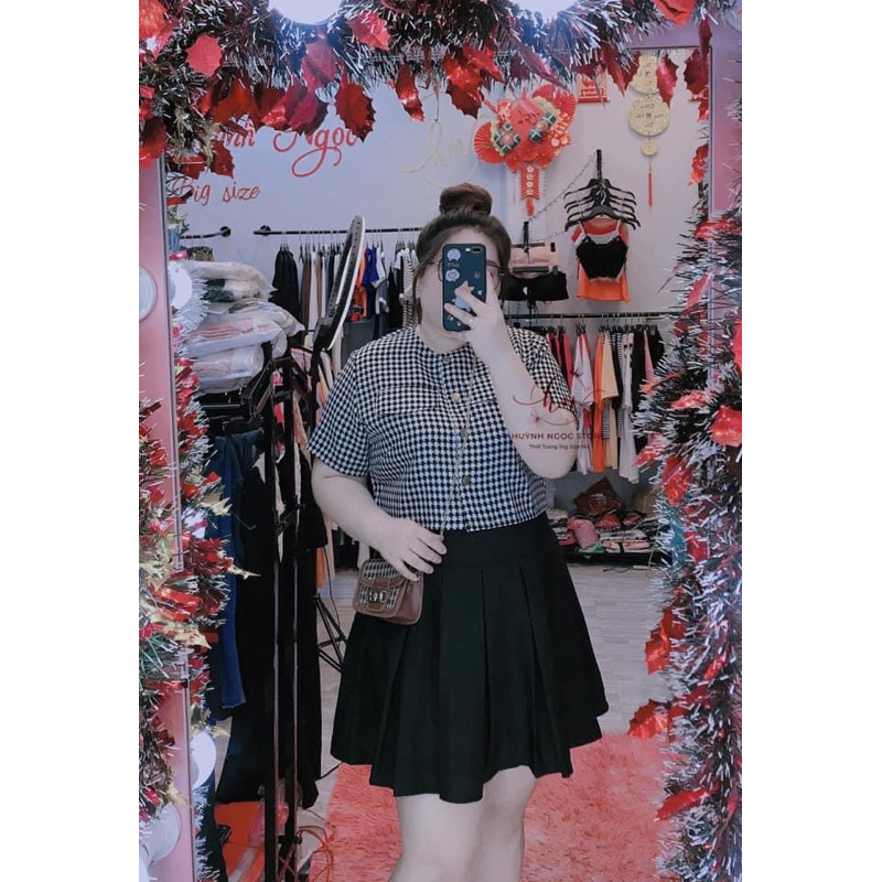 SET ÁO ZICZAC VÁY XẾP LY BIG SIZE 55-90kg