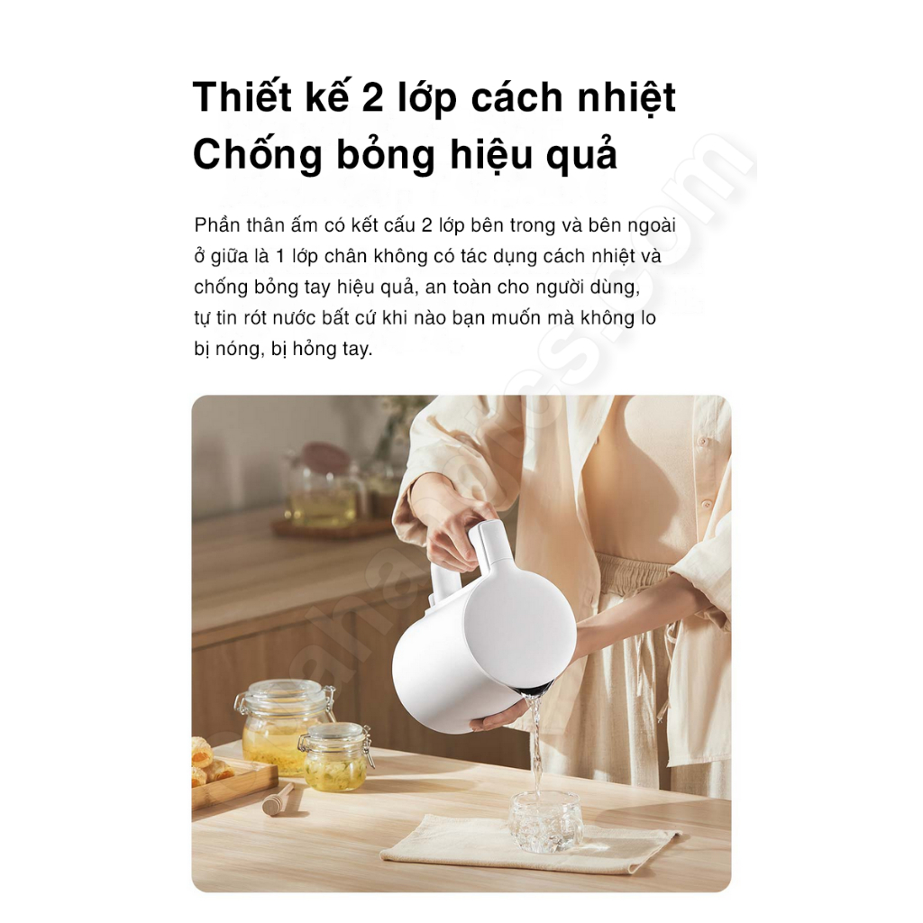 Bình đun siêu tốc Mijia Electric Kettle N1-Ấm siêu tốc XM Mija N1