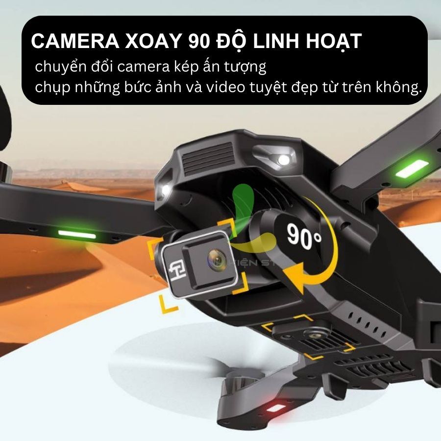 Flycam mini HOSAN H16 trang bị camera kép HD, tích hợp nhiều tính năng thông minh và dung lượng pin khủng