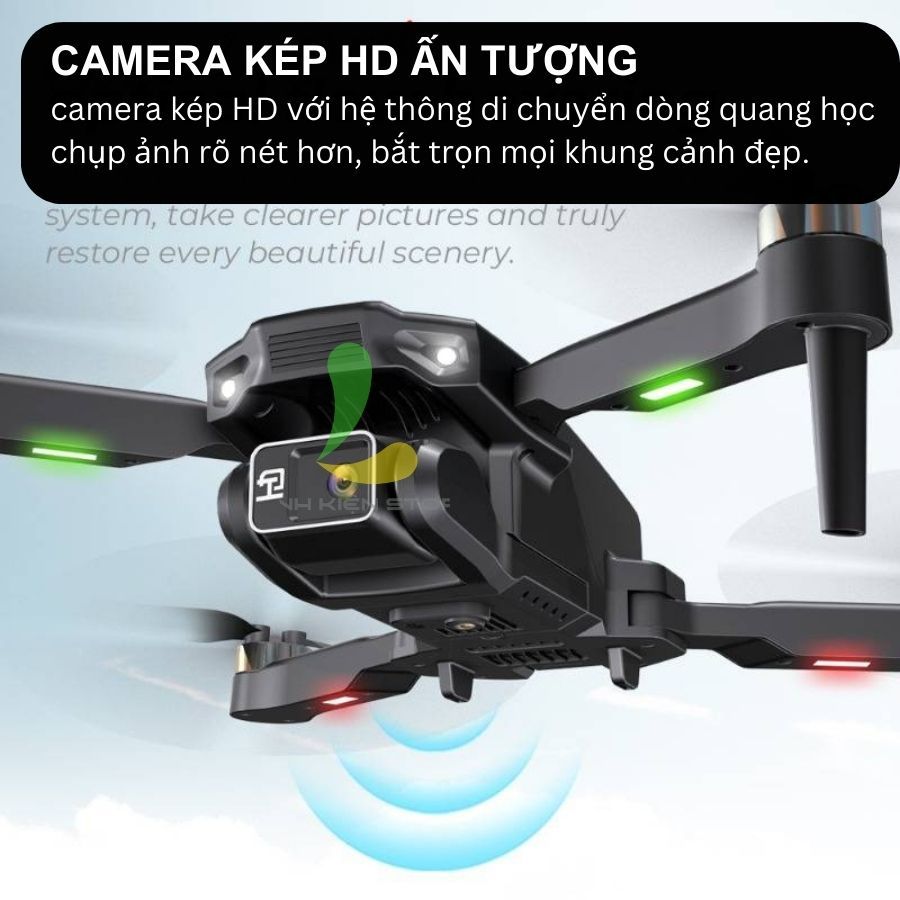 Flycam mini HOSAN H16 trang bị camera kép HD, tích hợp nhiều tính năng thông minh và dung lượng pin khủng