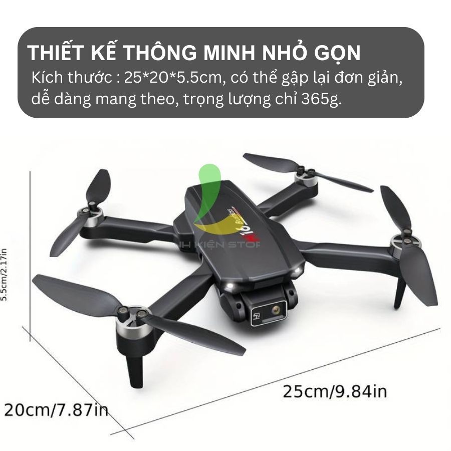 Flycam mini HOSAN H16 trang bị camera kép HD, tích hợp nhiều tính năng thông minh và dung lượng pin khủng