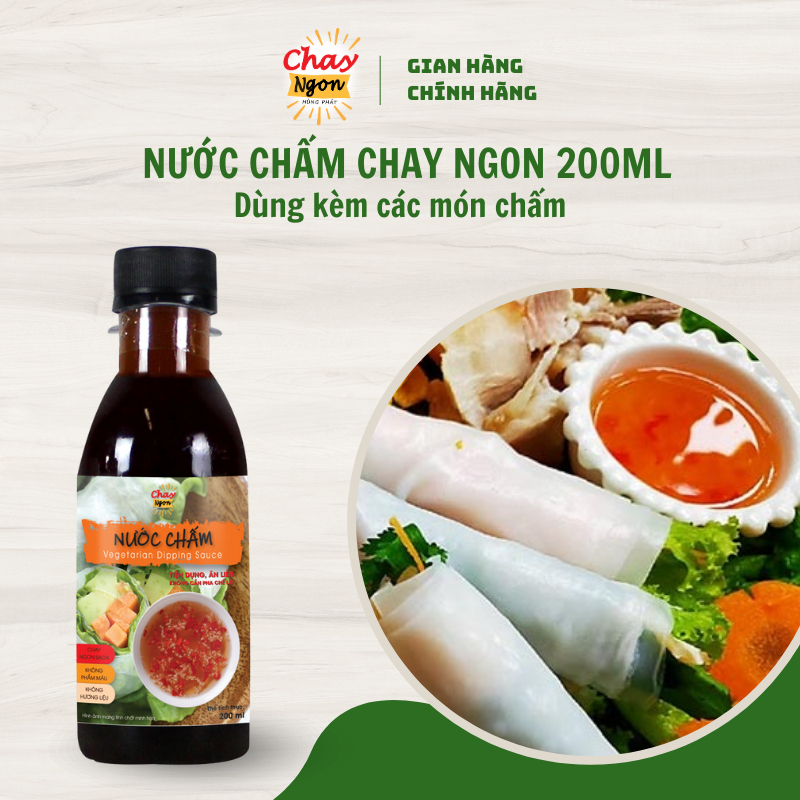 Nước Chấm Chay Ngon Tiện Lợi Tròn Vị Chai 200ml - Vegetarian Dipping Sauce