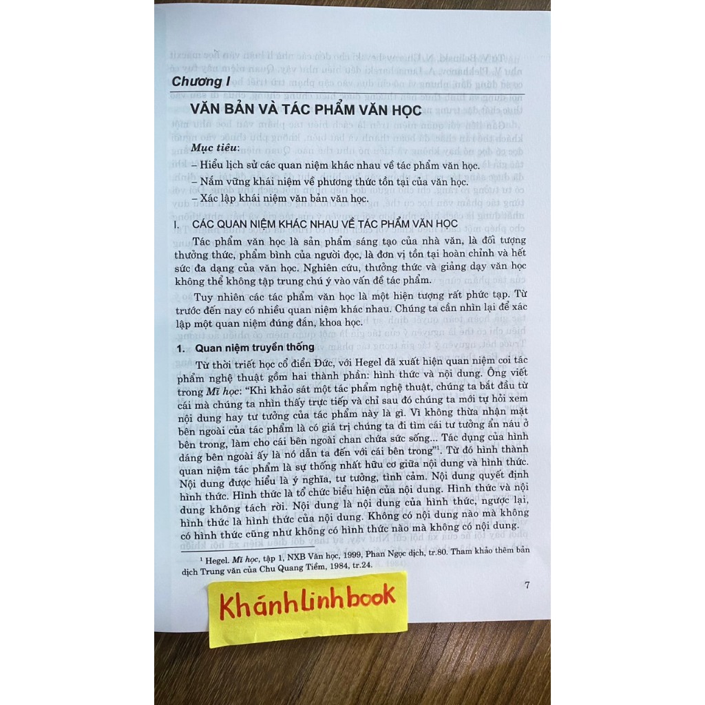 Sách - Giáo Trình Lí Luận Văn Học - Tác Phẩm Và Thể Loại Văn Học