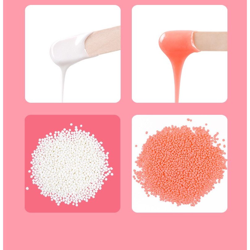 Hũ 500gr sáp wax lông cao cấp SIÊU BÁM LÔNG, hạt sáp to, thơm đi sạch cả râu nam ngắn, cứng LYIHOME