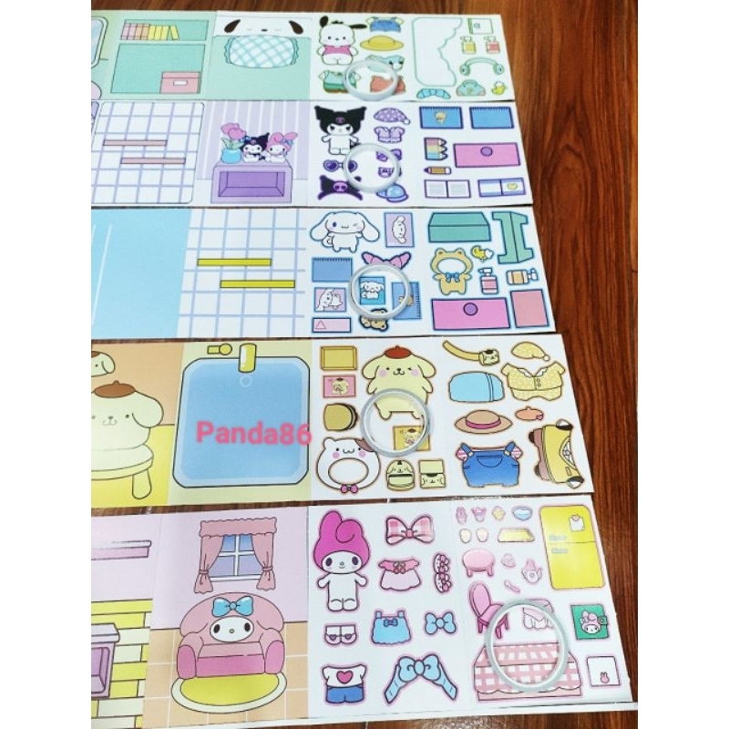 Bộ Bóc Dán Korumi / Pochacco / Sanrio /Cinnamaroll Dễ Thương Dành Cho Bé Yêu