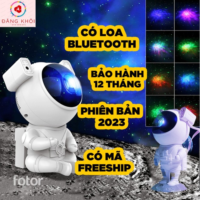 Đèn Galaxy phi hành gia chiếu ngân hà, đèn vũ trụ galaxy tiktok, thiên hà ngàn sao bản đứng và ngồi